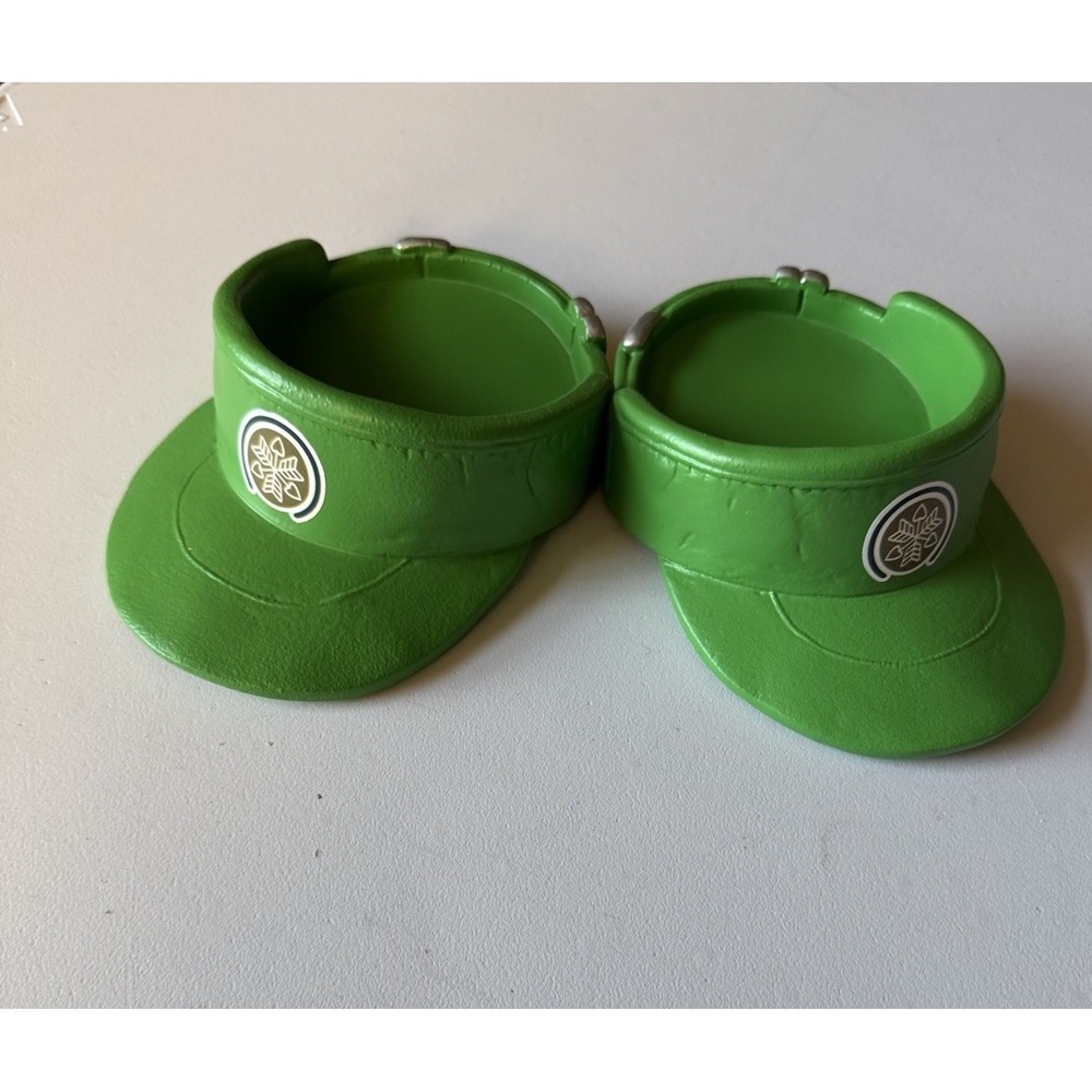 Tour Visor Coasters Mimics Tennis Captain Or Golf Visor Set of‎ 2 In Green